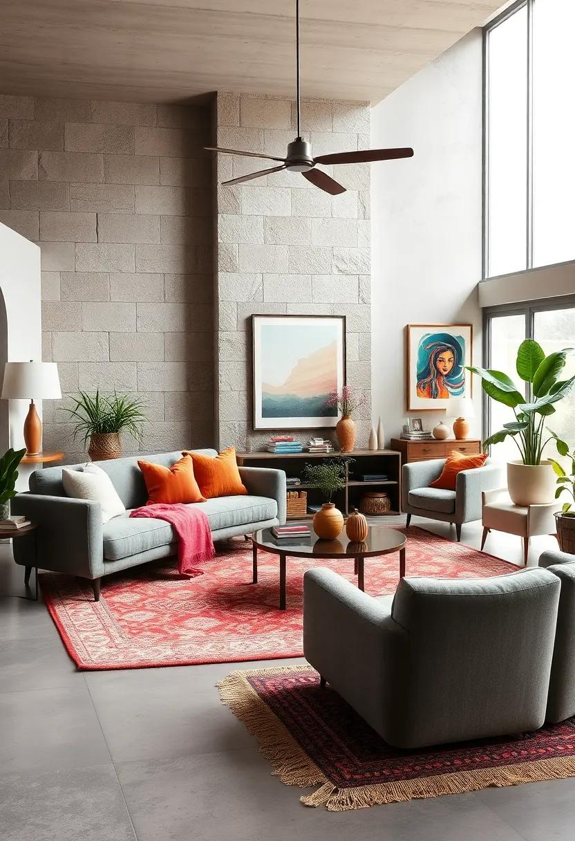 Layer ‍Rugs for Depth: ‍Use multiple rugs in varying sizes‌ and patterns ​to⁤ add warmth and depth to your living room space