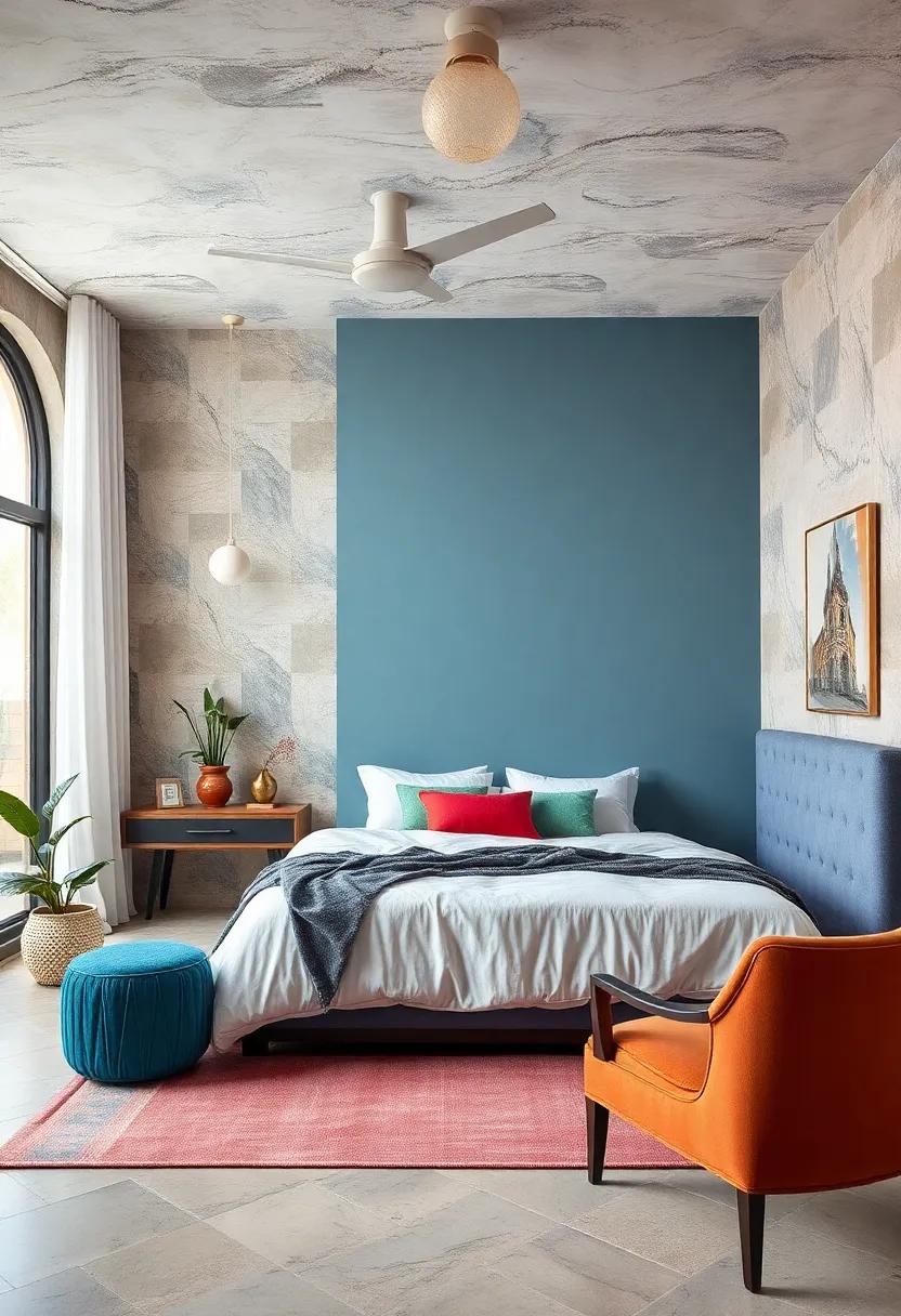 Use Accent Walls: Paint one wall a bold color or apply‌ wallpaper to create an eye-catching backdrop without‌ overwhelming the room