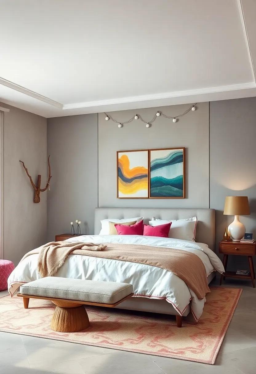Use Colorful Accessories: Introduce pops of color through cushions, vases, or artwork to⁤ balance ⁣a neutral bedroom while keeping it chic