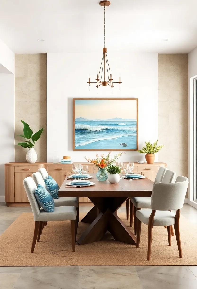 Use ​Ocean-Inspired‍ Artwork:⁢ Hang paintings or​ photographs depicting ⁣coastal landscapes, seashells, or ‌marine life to evoke a sense of adventure and wanderlust
