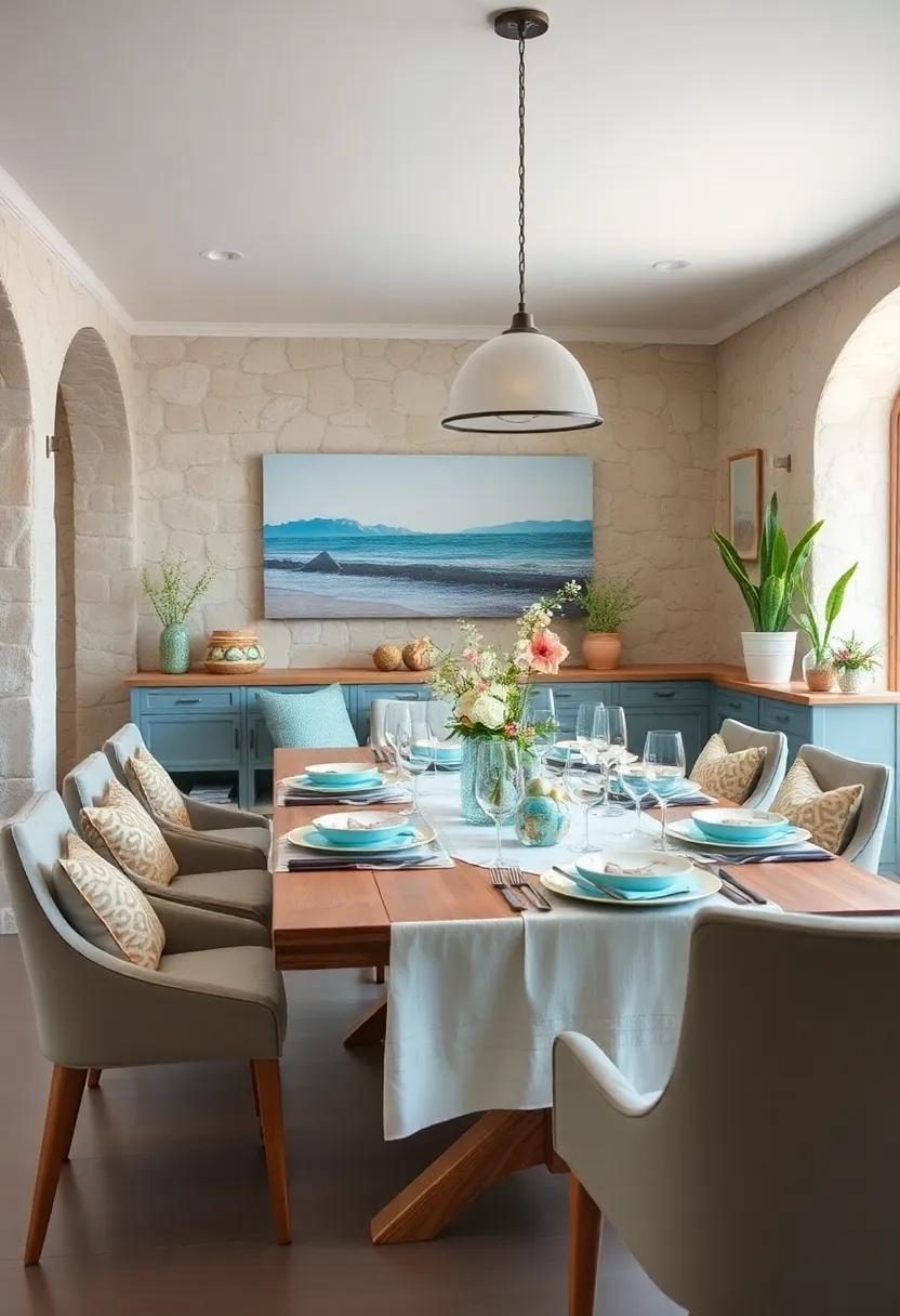 Incorporate Coastal ⁤Colors ‍in Tableware:⁤ Use plates,glasses,and cutlery​ in ⁣sea-inspired hues like turquoise,coral,and sandy tones to enrich​ your dining experience