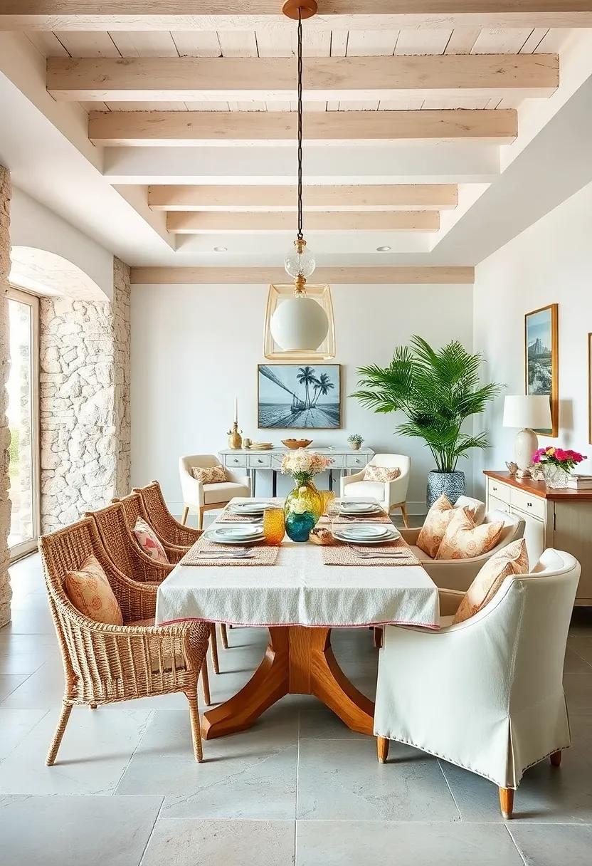 Layer Textiles: Combine different ⁤textiles‍ for ​an inviting look—think‌ woven placemats, soft cotton tablecloths, and comfy upholstered ‌chairs