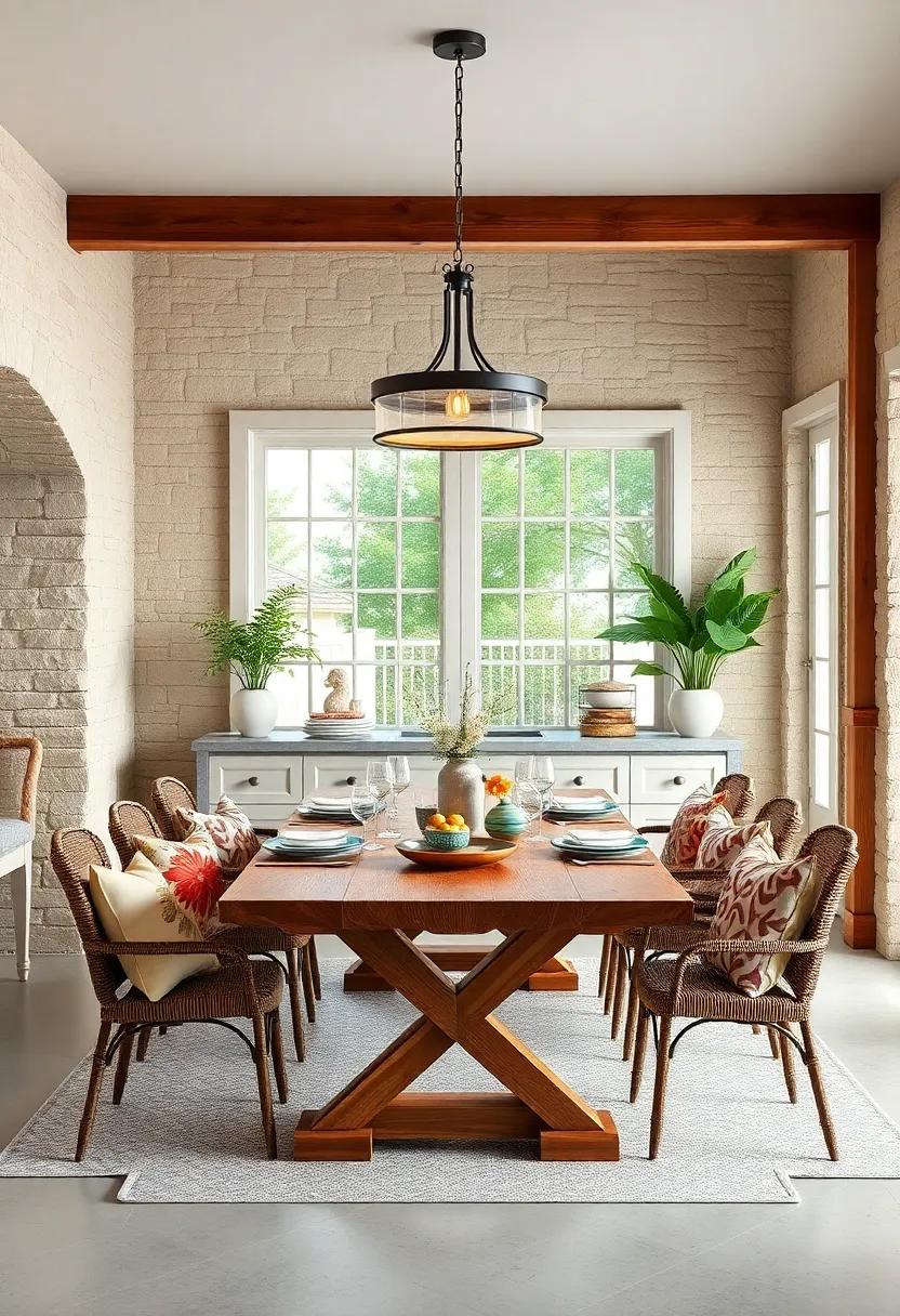 Go for a⁤ Farmhouse Table: A sturdy wooden dining‍ table embodies rustic coastal charm⁤ and⁣ invites family-style dining experiences