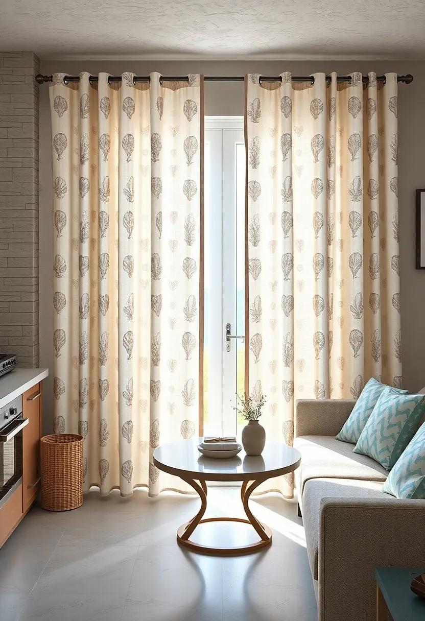 Seashell Motif: Celebrate the beach with curtains decorated in⁣ delicate seashells, adding a subtle⁢ yet stylish nod to seaside⁢ living