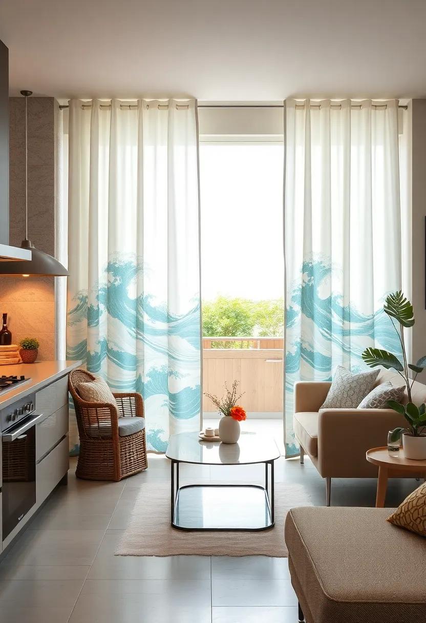 Wave-Printed blackout Curtains: ​Combine style with function using⁤ wave-printed blackout curtains that​ provide privacy while still⁢ evoking beach vibes