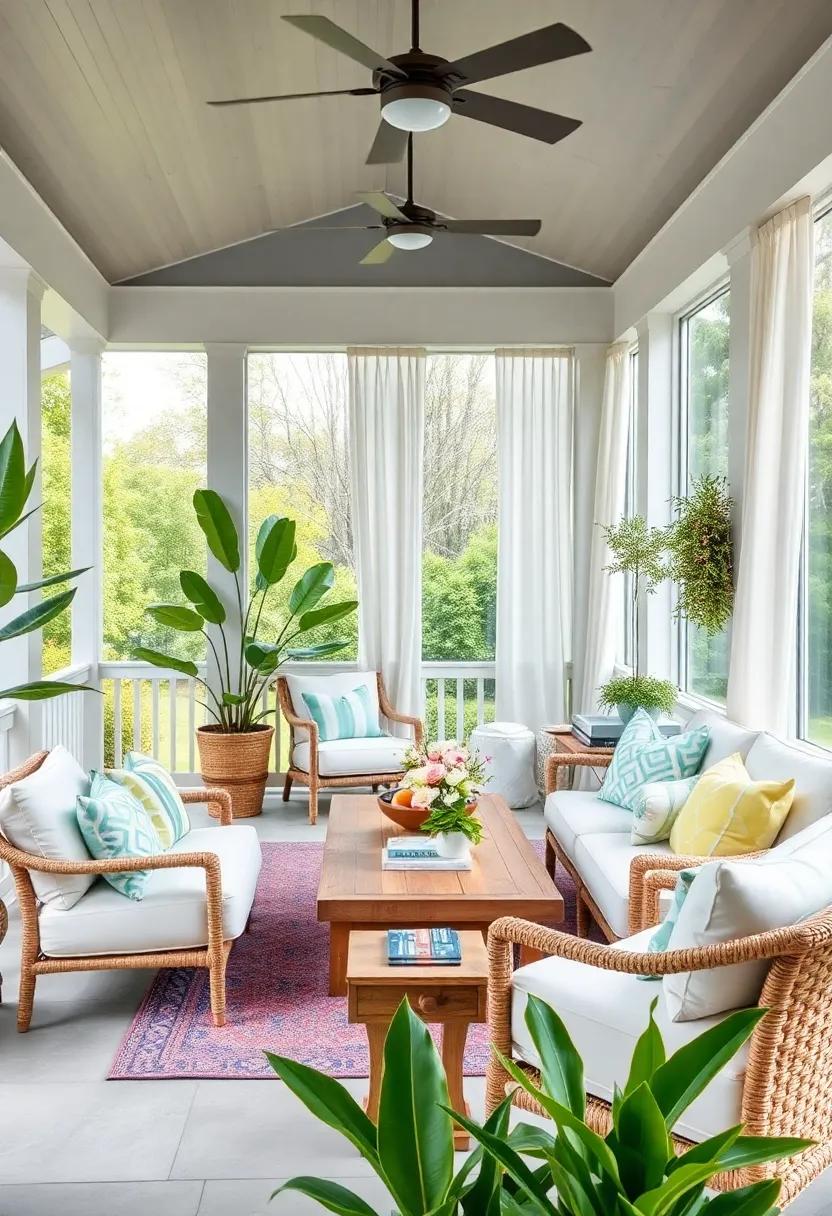 Coastal Vibes: Use light-colored fabrics, nautical decor, and airy curtains to infuse your screened porch with a fresh, beachy ambiance that feels‍ inviting year-round