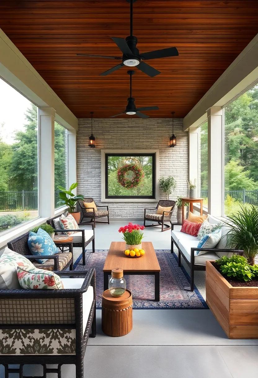 Farm-to-Table Focal⁤ Point: Include a small herb garden‍ or raised planter boxes, allowing you to enjoy fresh herbs right from your screened porch while​ cooking delicious meals