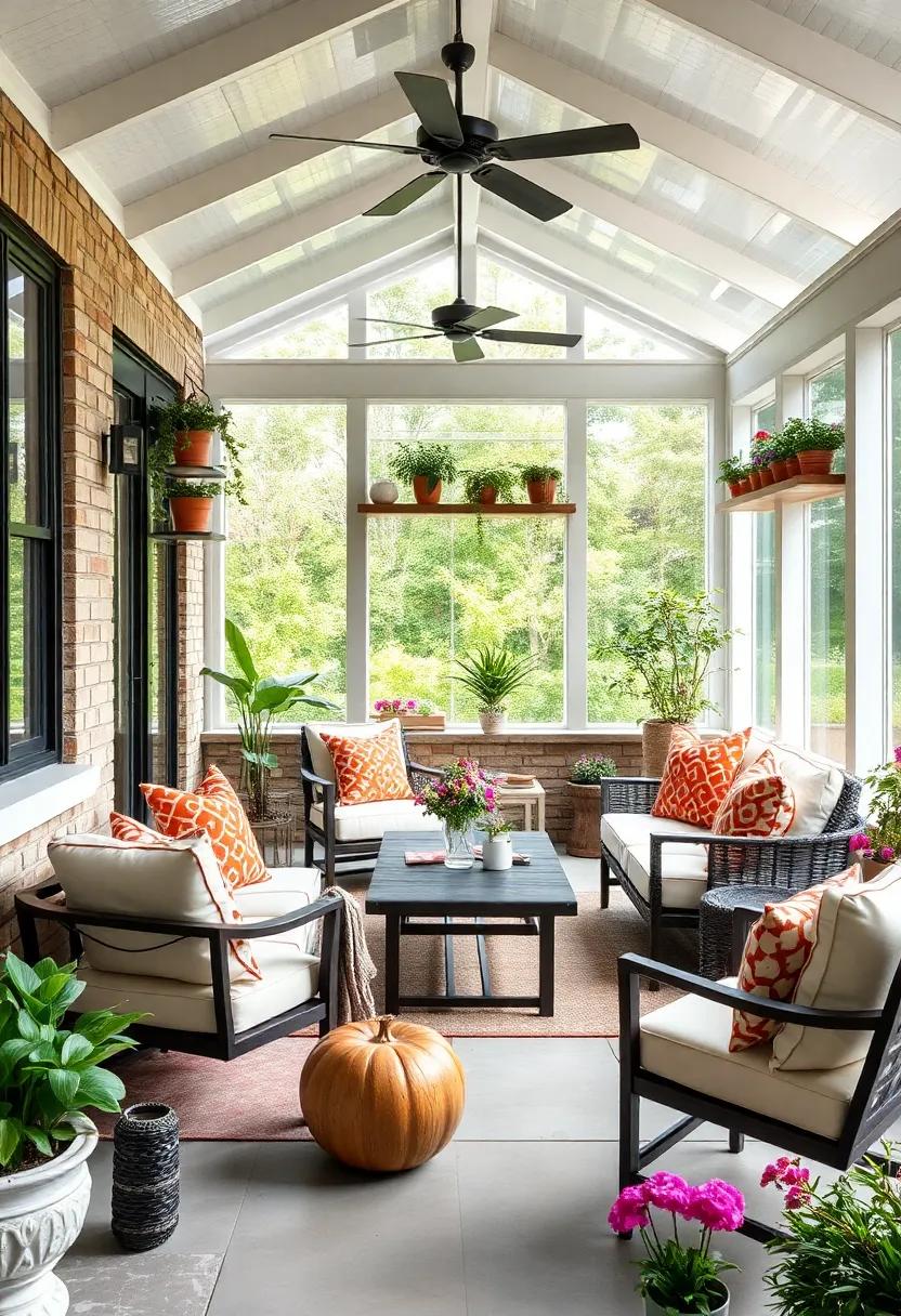 Greenhouse Inspiration: Make use of vertical gardening techniques‍ and shelves for herbs and flowers, ‌turning your screened porch into a mini greenhouse that brightens any season