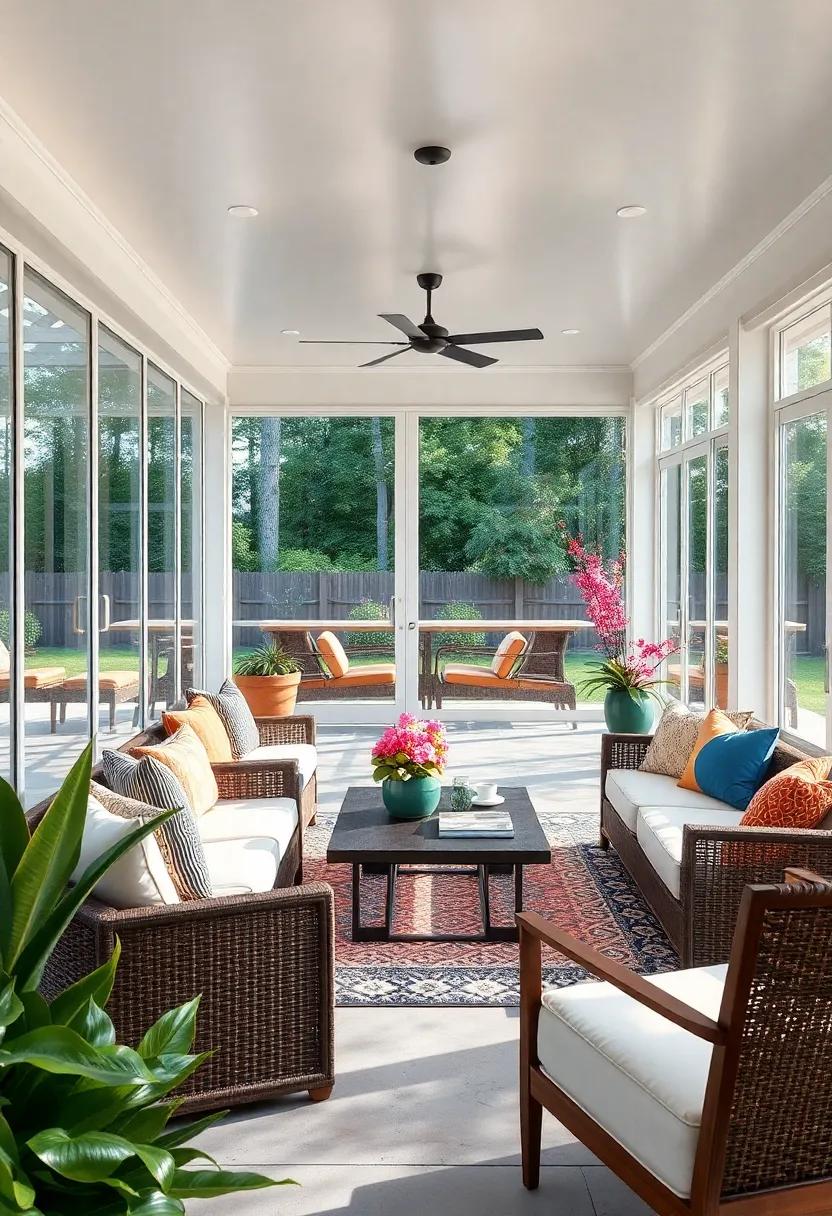 Open-Concept⁢ Integration: Connect⁢ your screened porch with the rest of your home through large glass doors, allowing natural light to flow and creating ‍a harmonious‍ living⁤ space