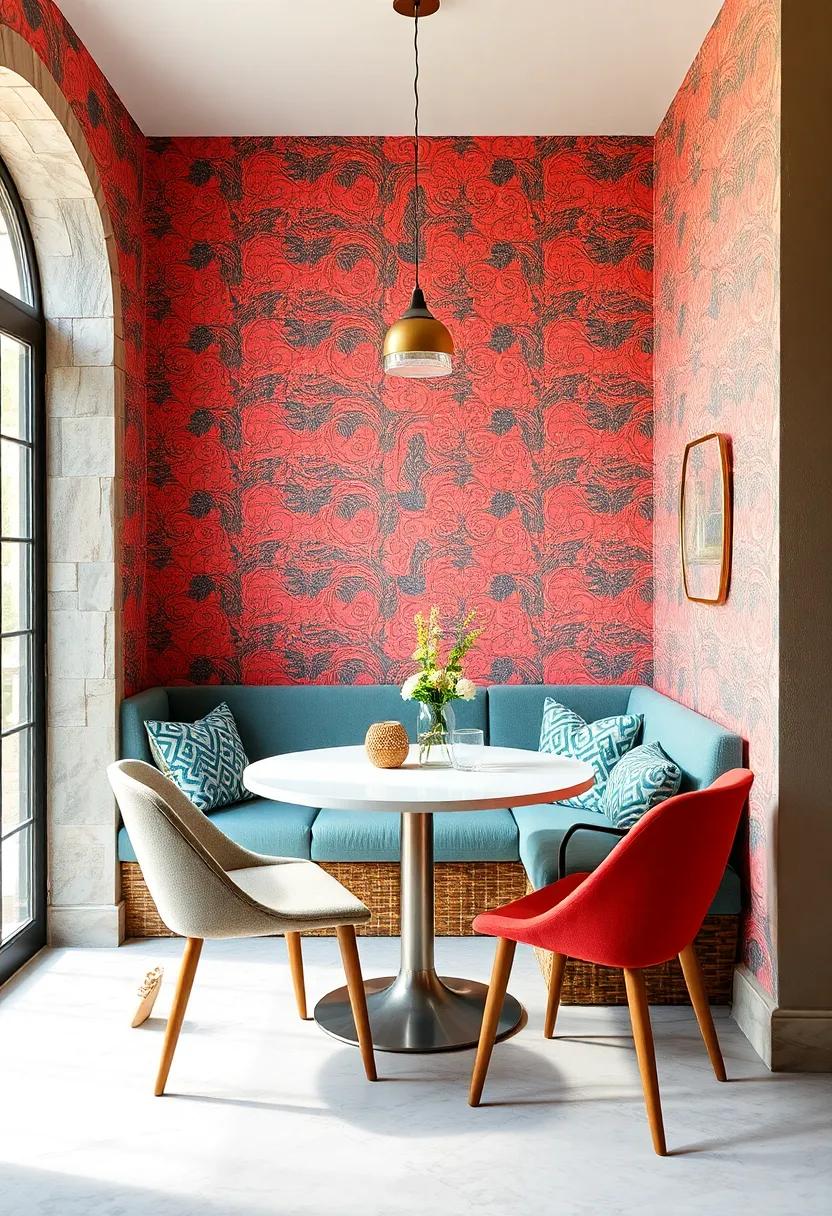 Bold ⁢wallpaper: Use vibrant, patterned wallpaper to create a spirited backdrop for your nook that​ can entirely transform the vibe ⁣of the area