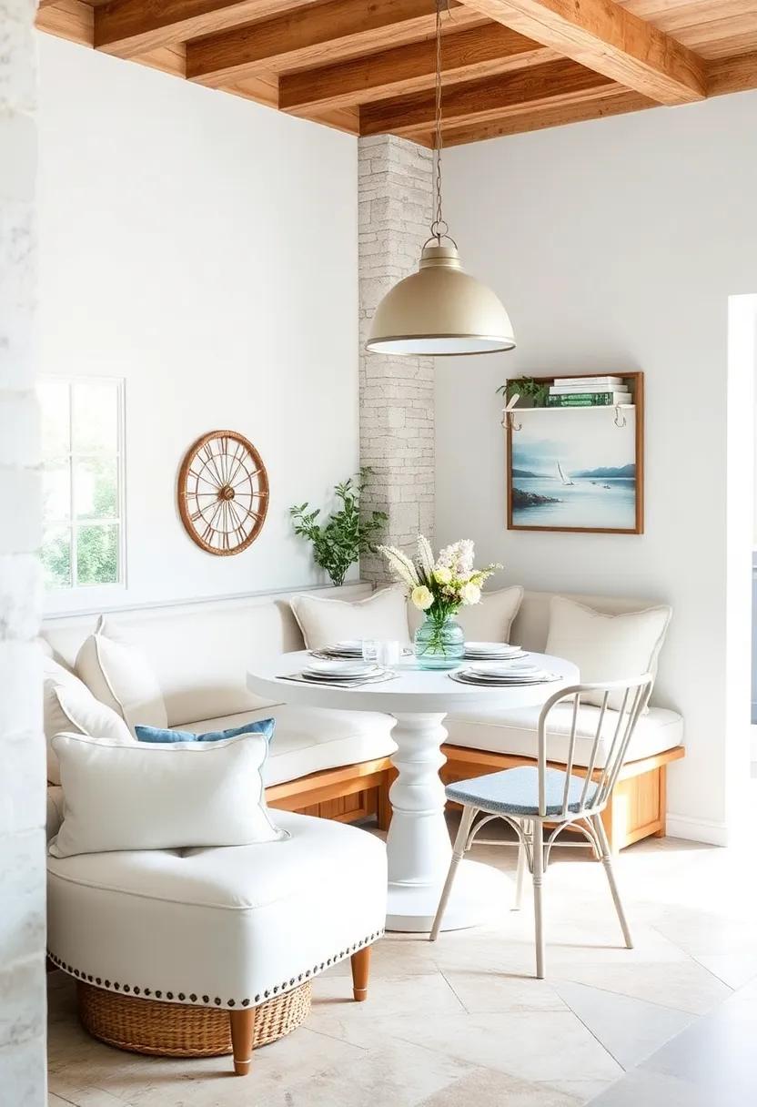 Coastal Charm: Use soft blues⁢ and whites, along with nautical-themed decor, to create a light⁢ and breezy ​dining nook reminiscent of beachside ‌living