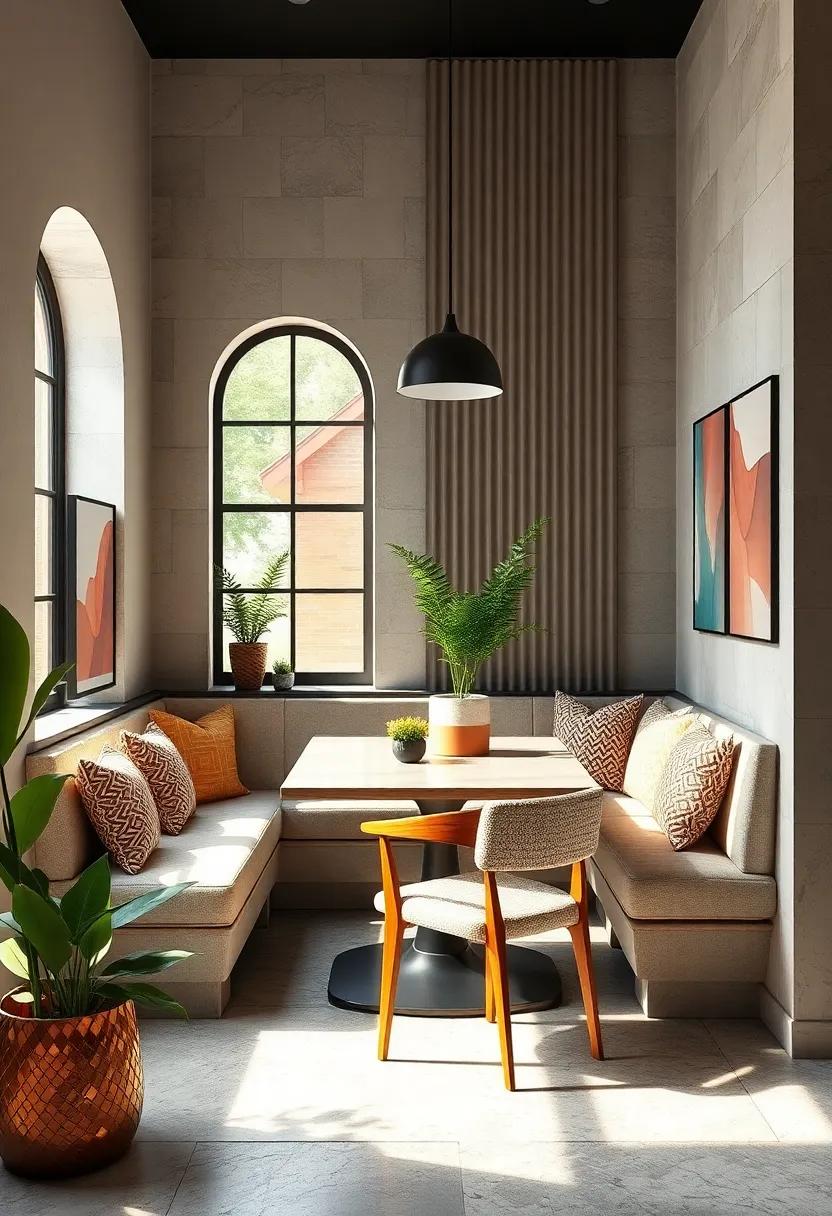 Multi-functional Furniture: Select a table that doubles as a workspace or a ​bench that can hold storage to maximize your nook’s utility