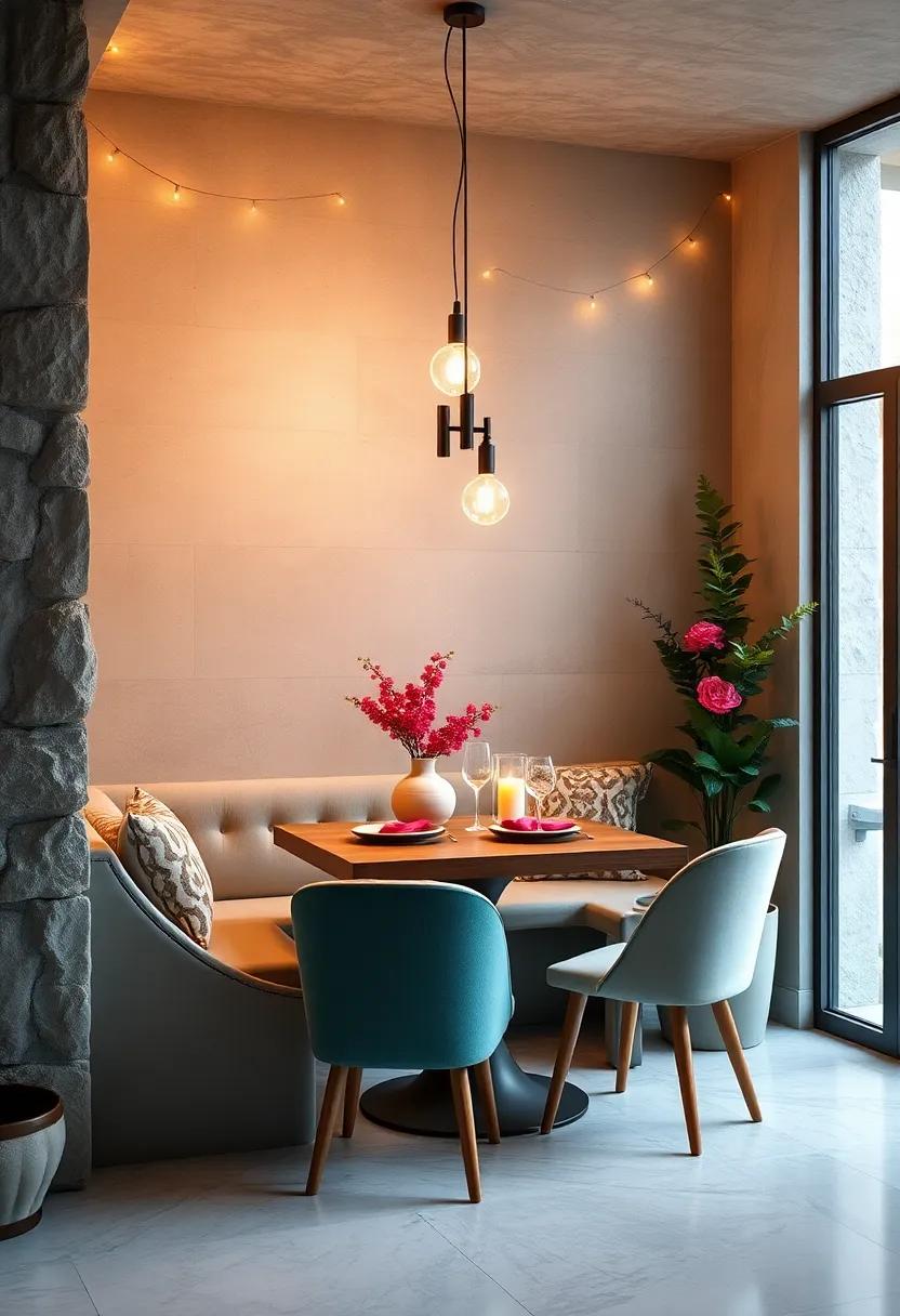 Romantic Ambiance: Incorporate soft​ lighting with⁤ candles and fairy lights for a whimsical dining nook ⁤that invites‍ intimate dinners