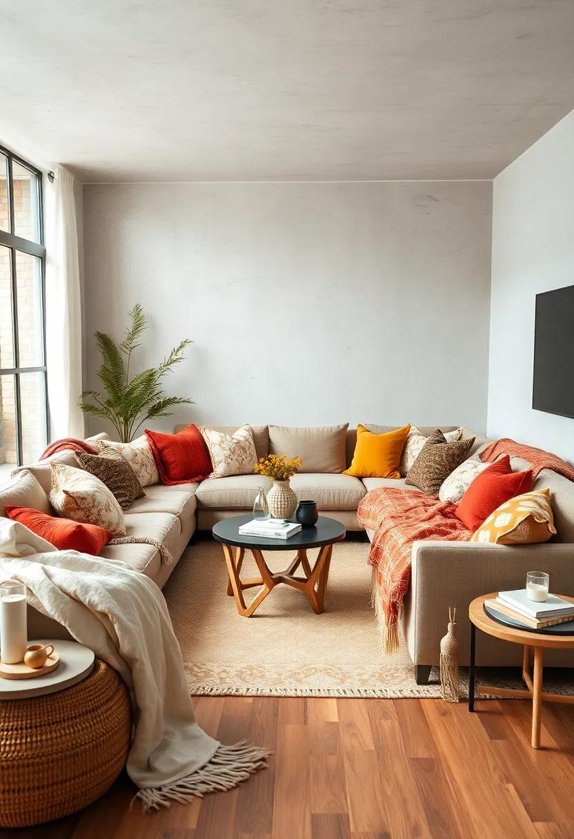 Curate Cozy Blankets: Drape an⁢ assortment ‍of⁤ cozy ⁤throws over furniture ⁣to invite snuggles and warmth, ‌making ​your living​ room the ultimate⁢ relaxation​ spot