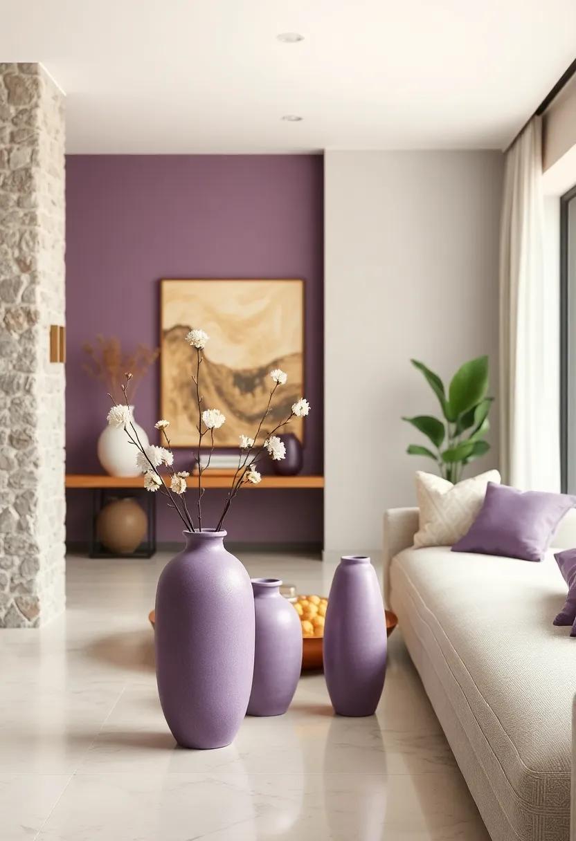 Lavender ceramic vases: Choose delicate ceramic vases in a subtle lavender hue for ‍displaying fresh flowers or as eye-catching stand-alone pieces