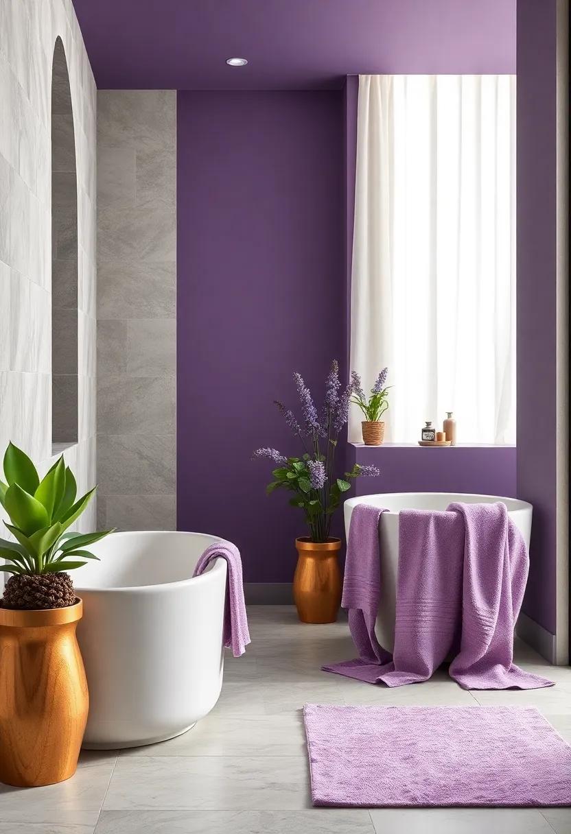Soft Lavender Bath ⁤Towels: Elevate your ⁣bathroom​ experience with plush lavender towels that add color​ and comfort to your routine