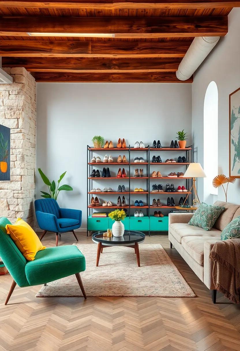 Quirky⁤ Shoe Rack: Turn footwear​ storage into an ‍artistic statement with a design‌ that celebrates your‌ favorite styles,⁣ blurring​ the‍ line between utility and ⁤decor