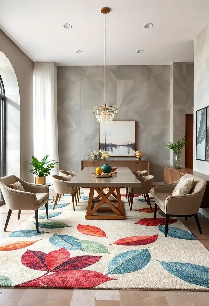 Nature-Inspired Designs: Choose ​rugs that depict natural ⁣elements like leaves or water patterns,bringing‌ tranquility and ‌a ⁢soothing atmosphere to your dining experiences
