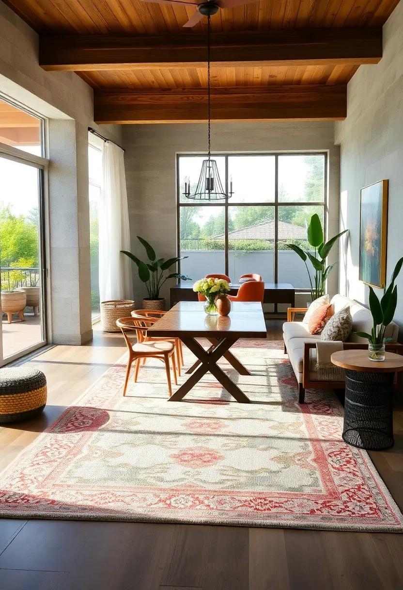 Sunlit ⁤Indoor-Outdoor ​Options: Consider durable‌ indoor-outdoor rugs that seamlessly transition from⁣ the ‍patio ⁢to the ‍dining area while bringing in a fresh vibe
