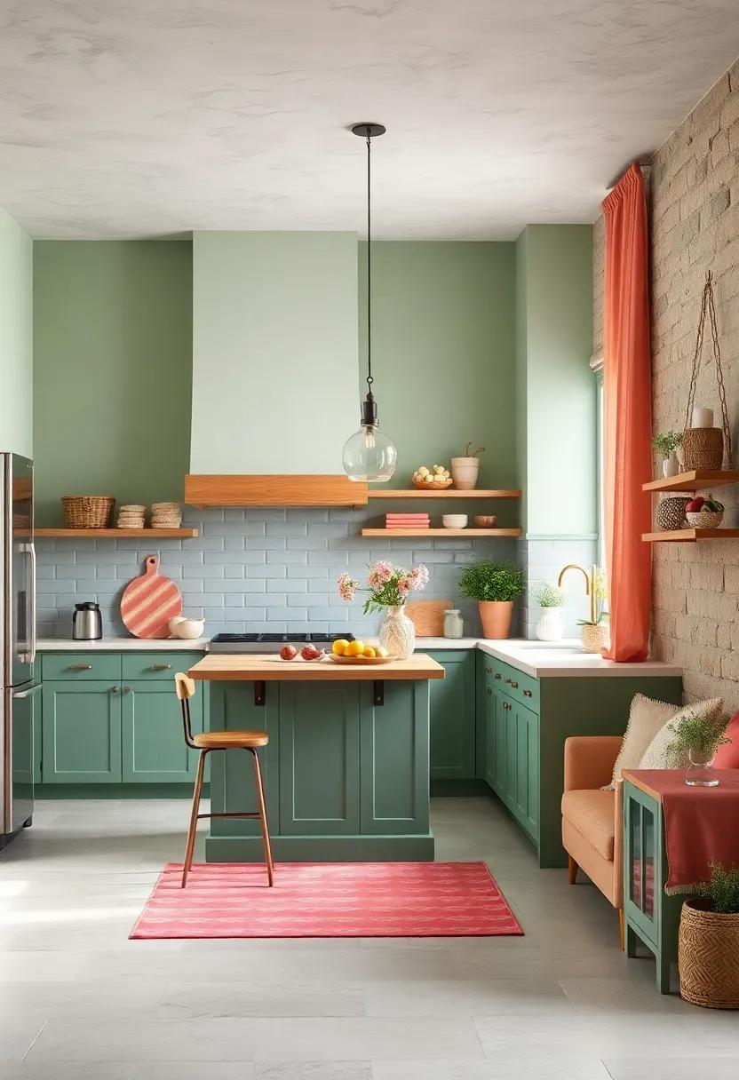 Delightful Combinations of Mint Green and Soft Coral for‍ Freshness