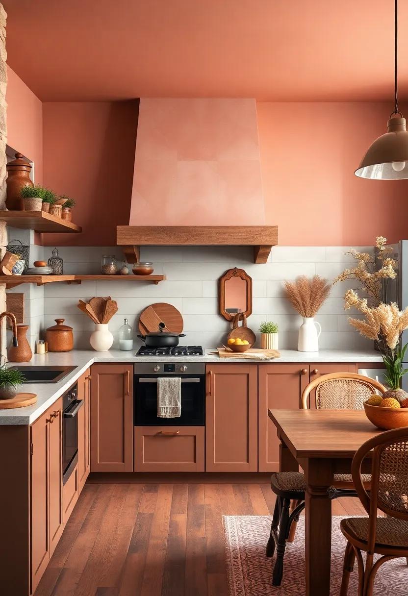 Inviting Warmth with Terracotta hues and Natural Textures