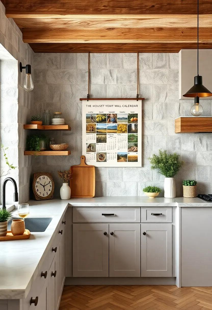 Creative wall Calendar: Hang a beautiful wall calendar with seasonal images, transforming an everyday item into an inspiring piece of decor that helps you stay ‍organized