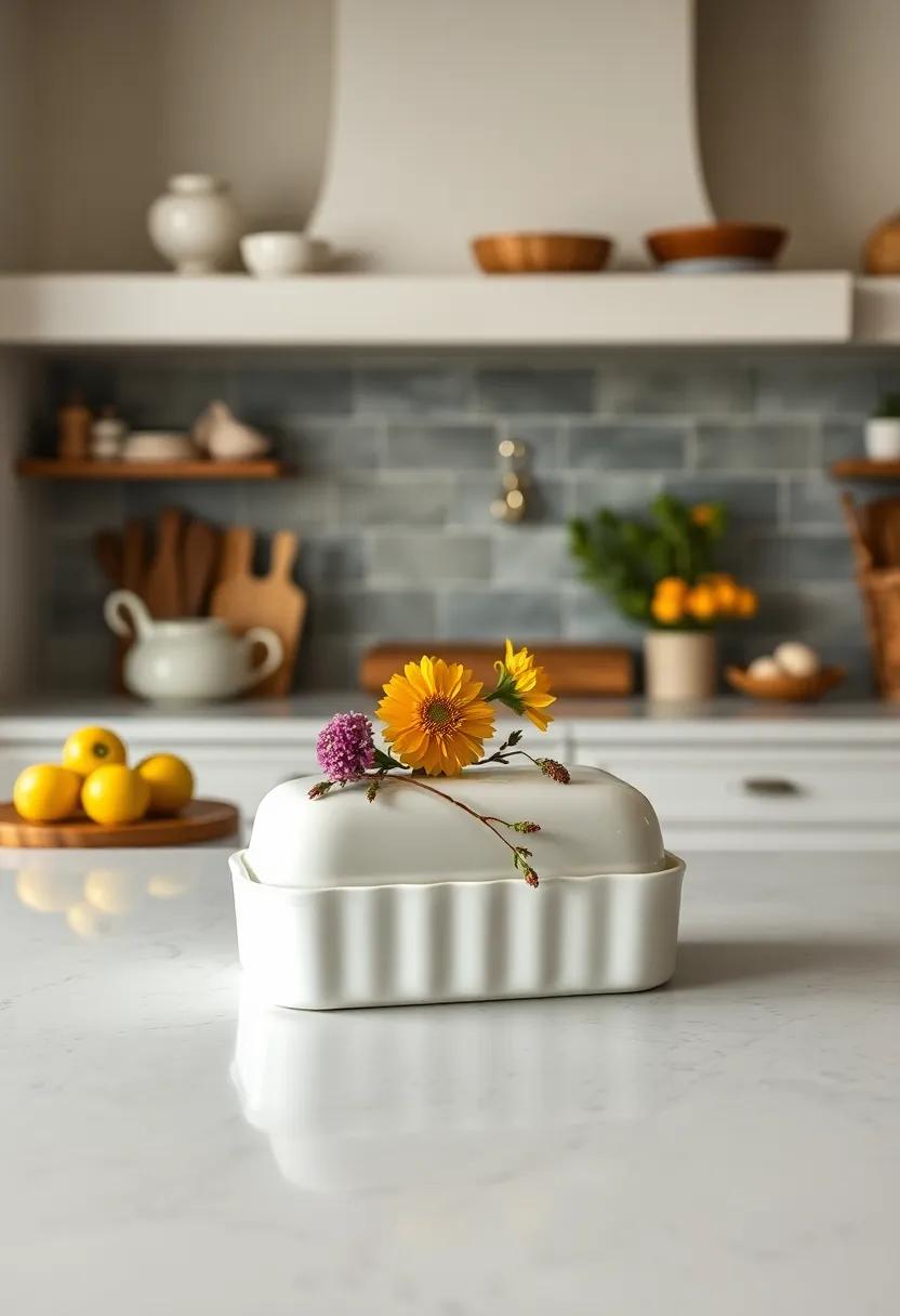 Old-fashioned Butter Dish:⁢ Use a classic butter dish with a lid to store butter on the counter,merging functionality with a delightful vintage⁤ charm