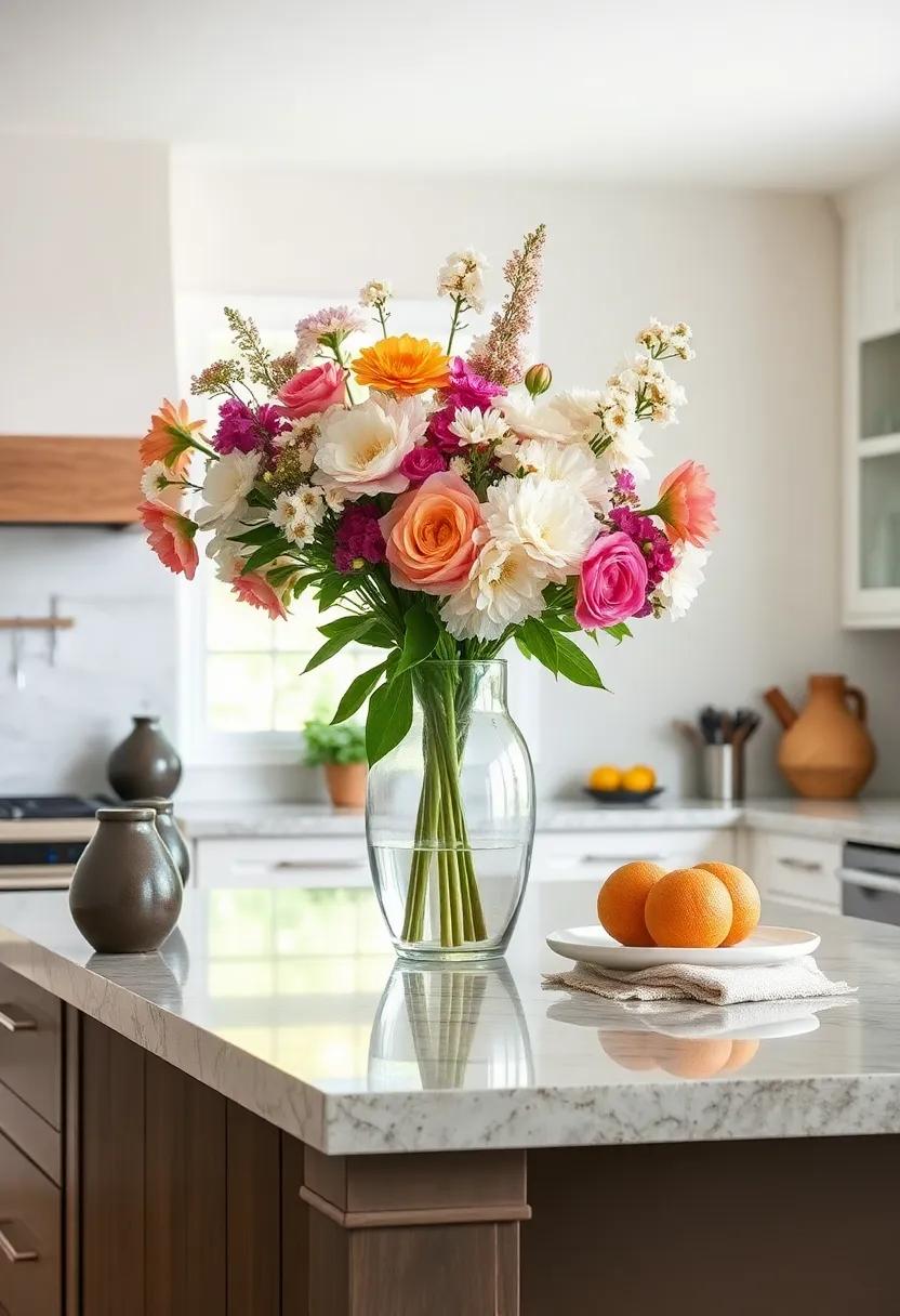 Statement Vase: Choose a bold⁢ vase filled with oversized blooms to serve as a stunning focal ⁤point, drawing the eye and elevating the visual⁢ interest of‌ your space