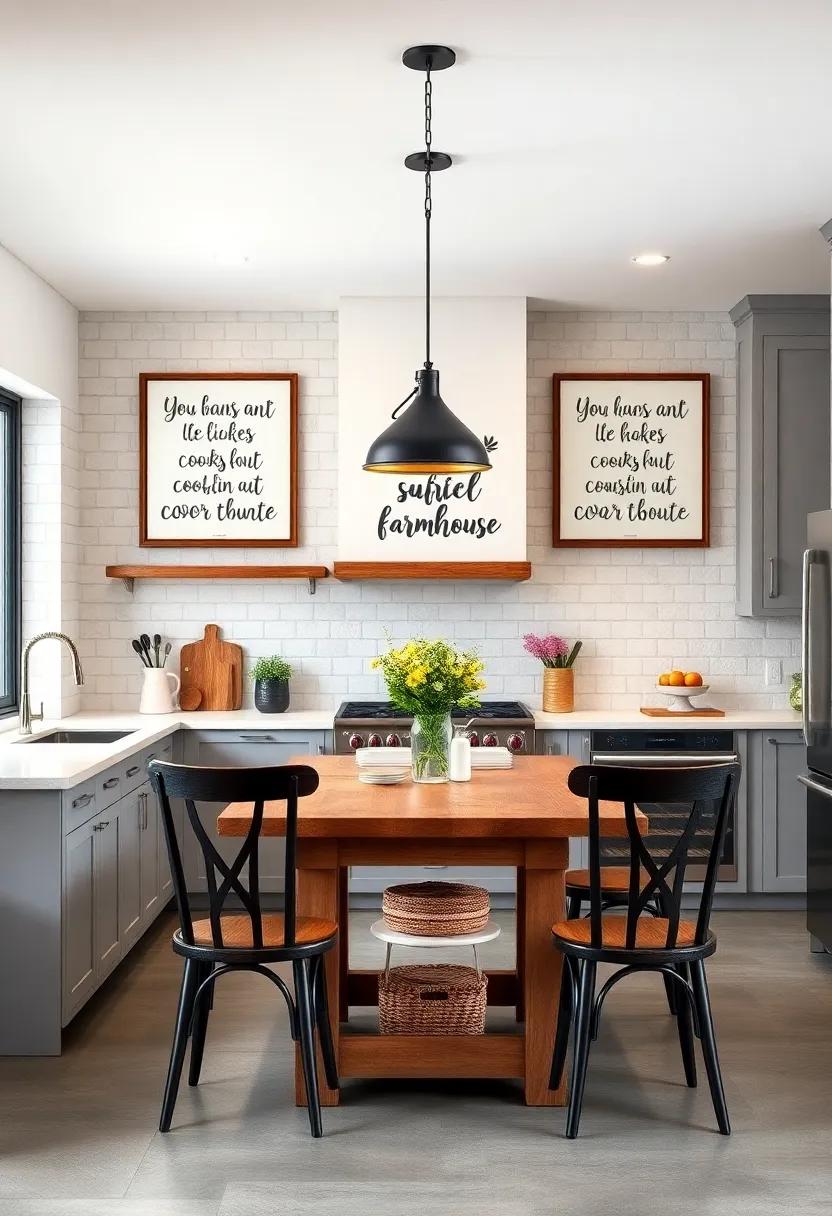 Farmhouse Quotes - Choose inspirational quotes ⁤about cooking and ​family, beautifully framed ​to create⁣ a warm atmosphere
