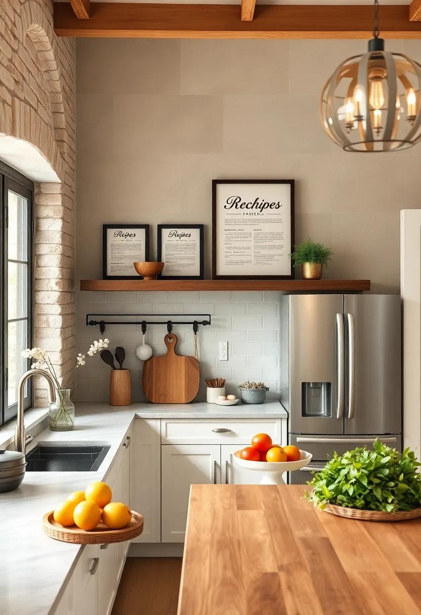 Framed Recipes - display ​cherished family ⁣recipes in‍ stylish ⁢frames to celebrate tradition and create a personal touch