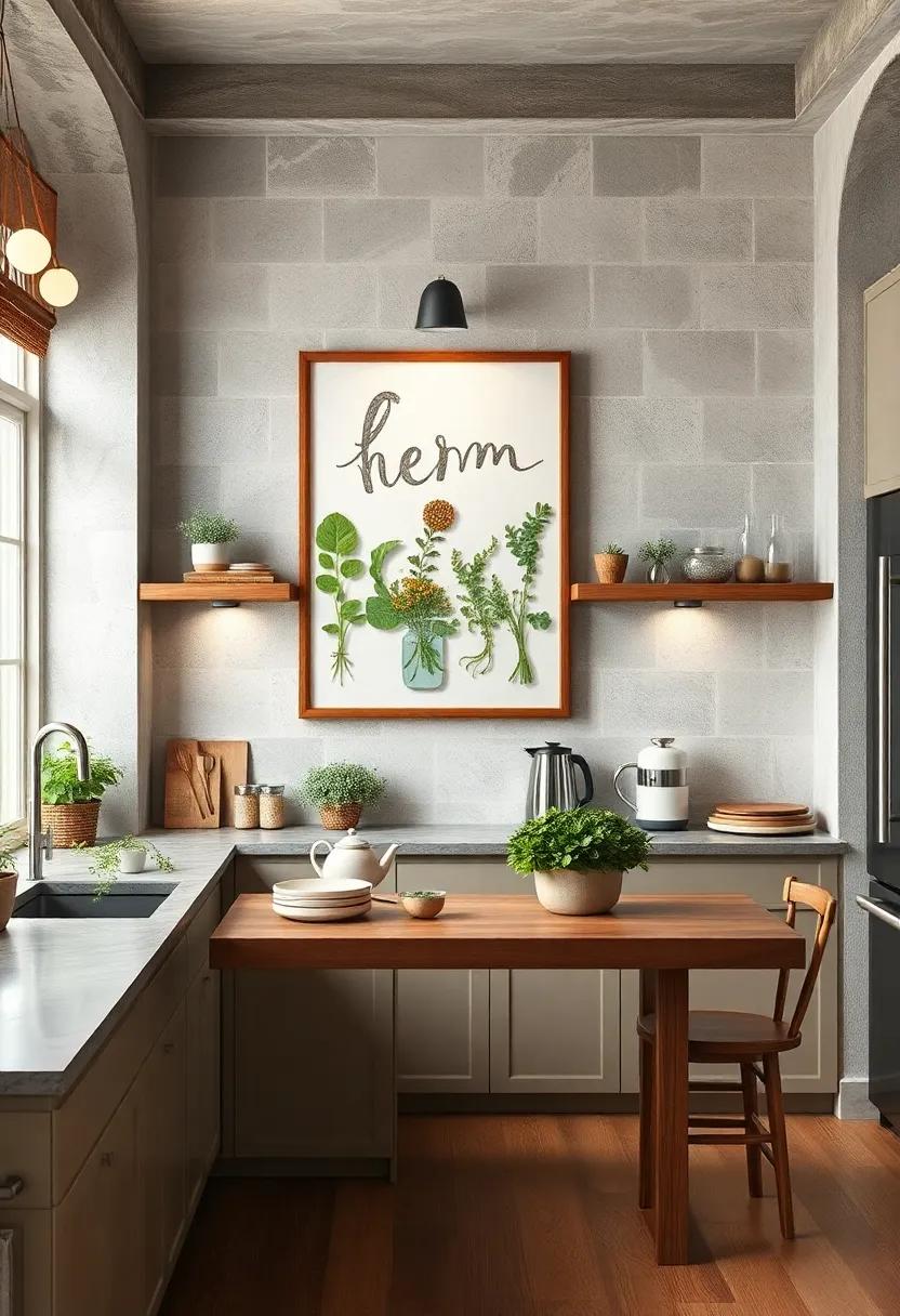 Herb ‍Wall Art‍ -‌ Frame dried herbs or botanical illustrations⁤ for a⁢ refreshing and aromatic ‌touch ‍in your kitchen
