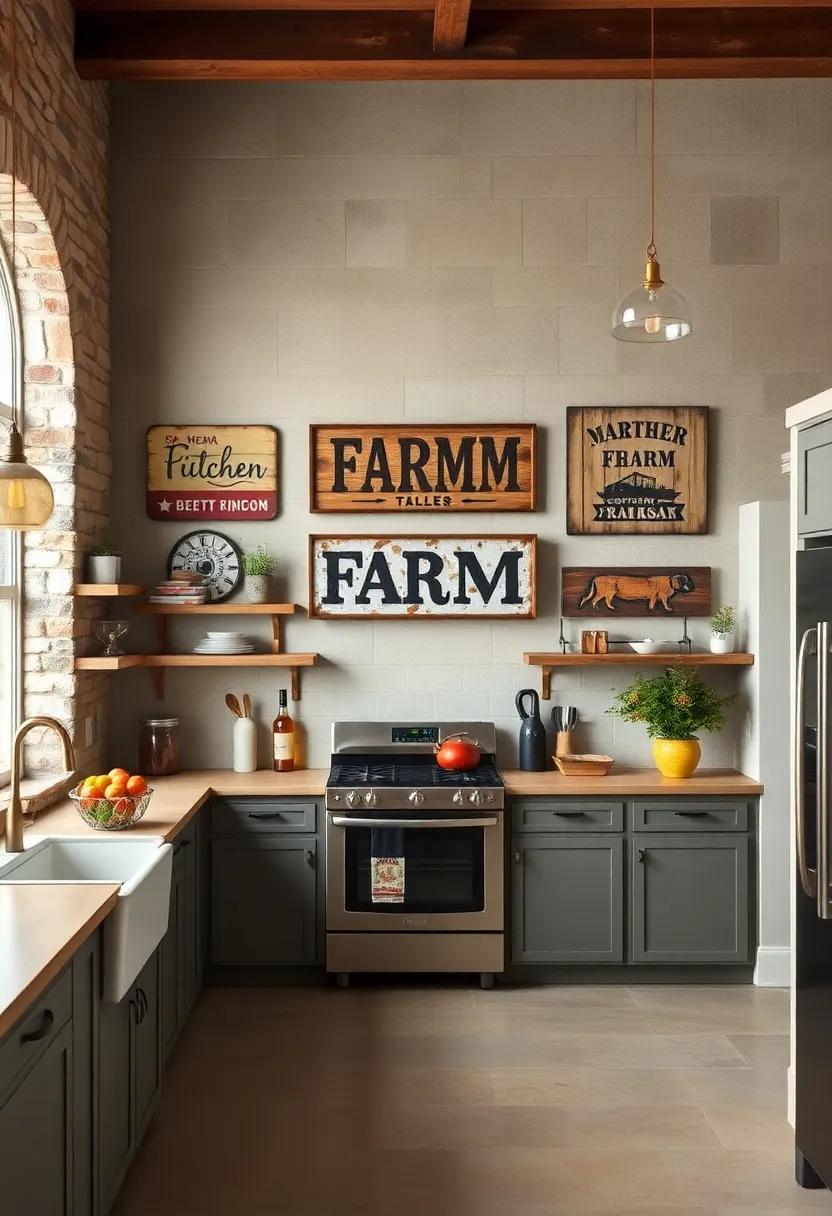Metal Farm Signs -‍ Incorporate vintage metal ‌farm ⁣signs that carry ​a‌ sense of history ​while ⁤adding‌ character⁣ to‌ your⁢ kitchen