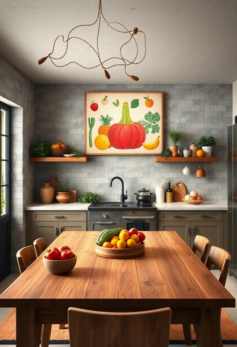 Playful Food‍ Art - Integrate playful​ illustrations of fruits and vegetables ‌for a vibrant,⁢ kid-friendly atmosphere