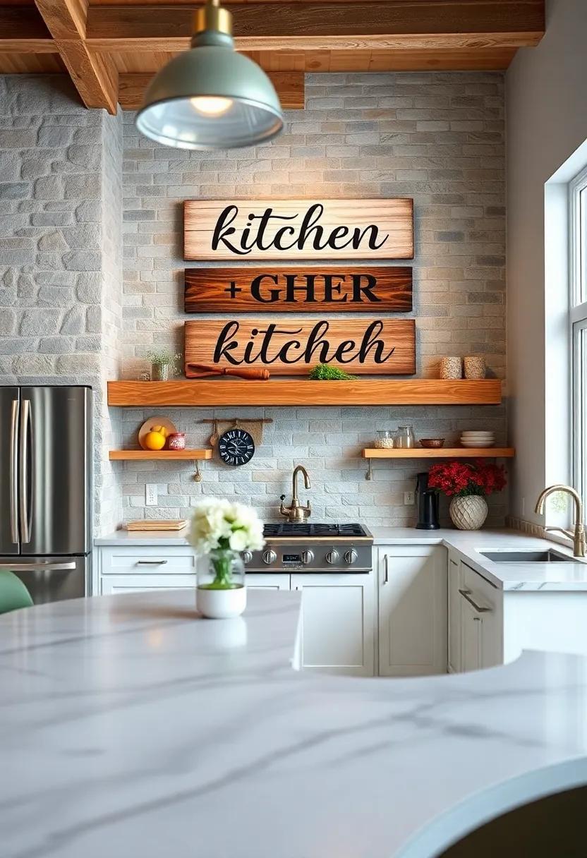 Rustic Wood‍ Signs ‌- Craft or purchase signs with ‍kitchen-related ⁤phrases in⁤ a rustic font to enhance farmhouse aesthetics
