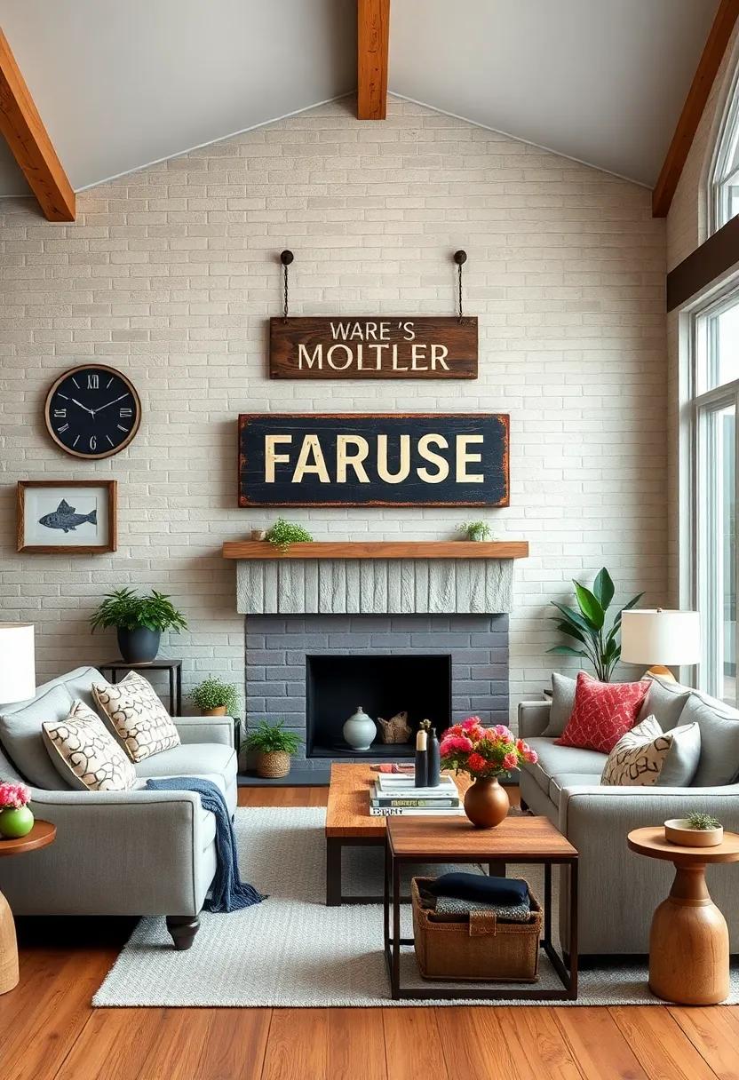 Creating Cozy Nooks with Vintage Signage as the Focal Point of Farmhouse Living