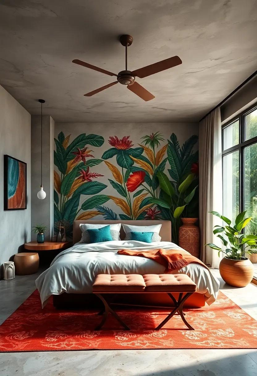 Tropical Paradise: Capture the essence of a tropical⁤ getaway with bold prints and lush greenery‍ that transport your bedroom ‌into a vibrant ‌oasis