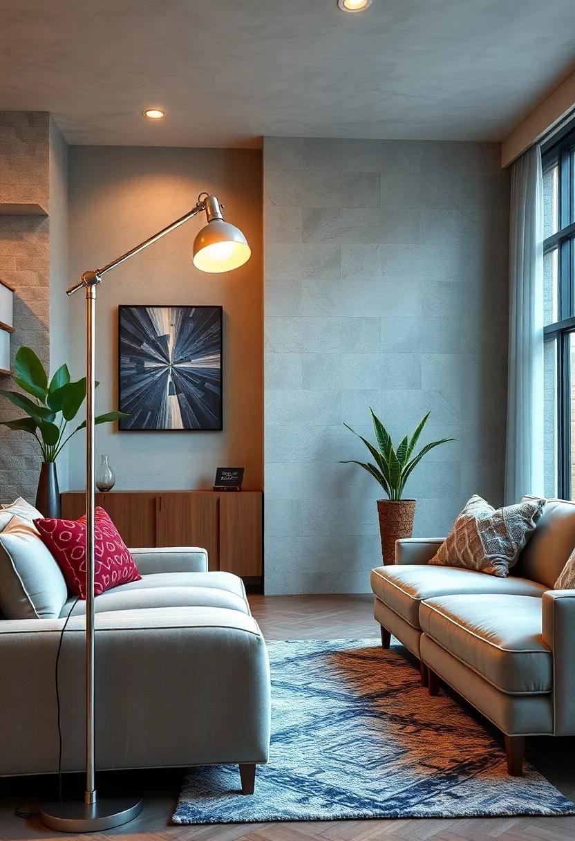 Chrome Industrial Floor ⁢Lamp: Light up your room with a chrome industrial ⁢floor lamp that features⁢ adjustable arms, casting versatile light⁣ while ⁣enhancing your decor with a sleek design