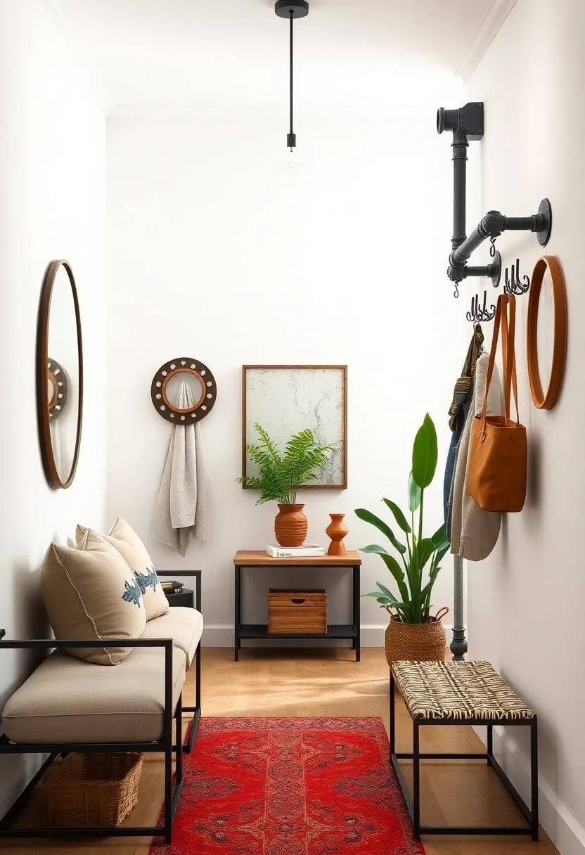 Industrial ​Pipe Coat Rack: Keep your entryway organized⁣ and stylish with⁣ a wall-mounted ⁣industrial pipe‌ coat rack, ideal for hanging coats, bags, and more in a unique manner