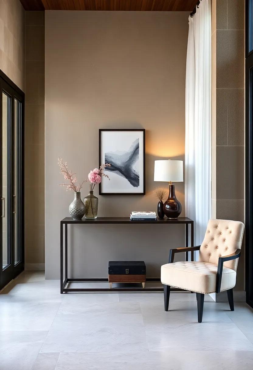 Metal⁢ Console Table: Create a stunning entryway ​with a metal console table that pairs beautifully with your favorite ⁣decor or family photos,making a lasting first impression