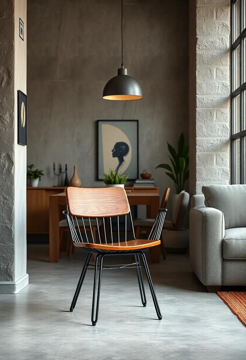 Steel Chair with Wooden⁢ Seat: Enjoy the ​best of ‍both worlds with ⁢a steel‍ chair fitted with a wooden seat‍ that balances modern industrial design⁣ with warmth and comfort