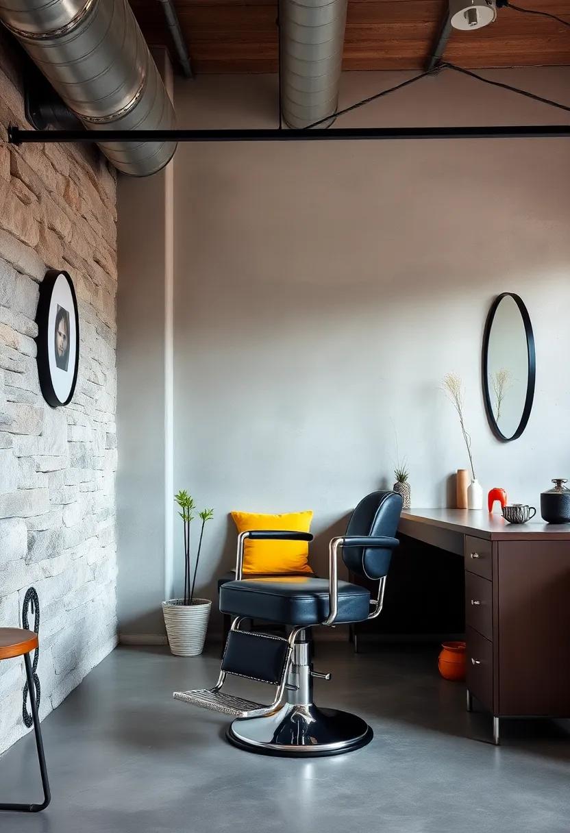Vintage Barber⁣ Chair: Add a‌ touch of retro charm to your home⁢ office or⁤ studio ​with a vintage barber chair,featuring comfort and distinct style for a⁣ unique seating option