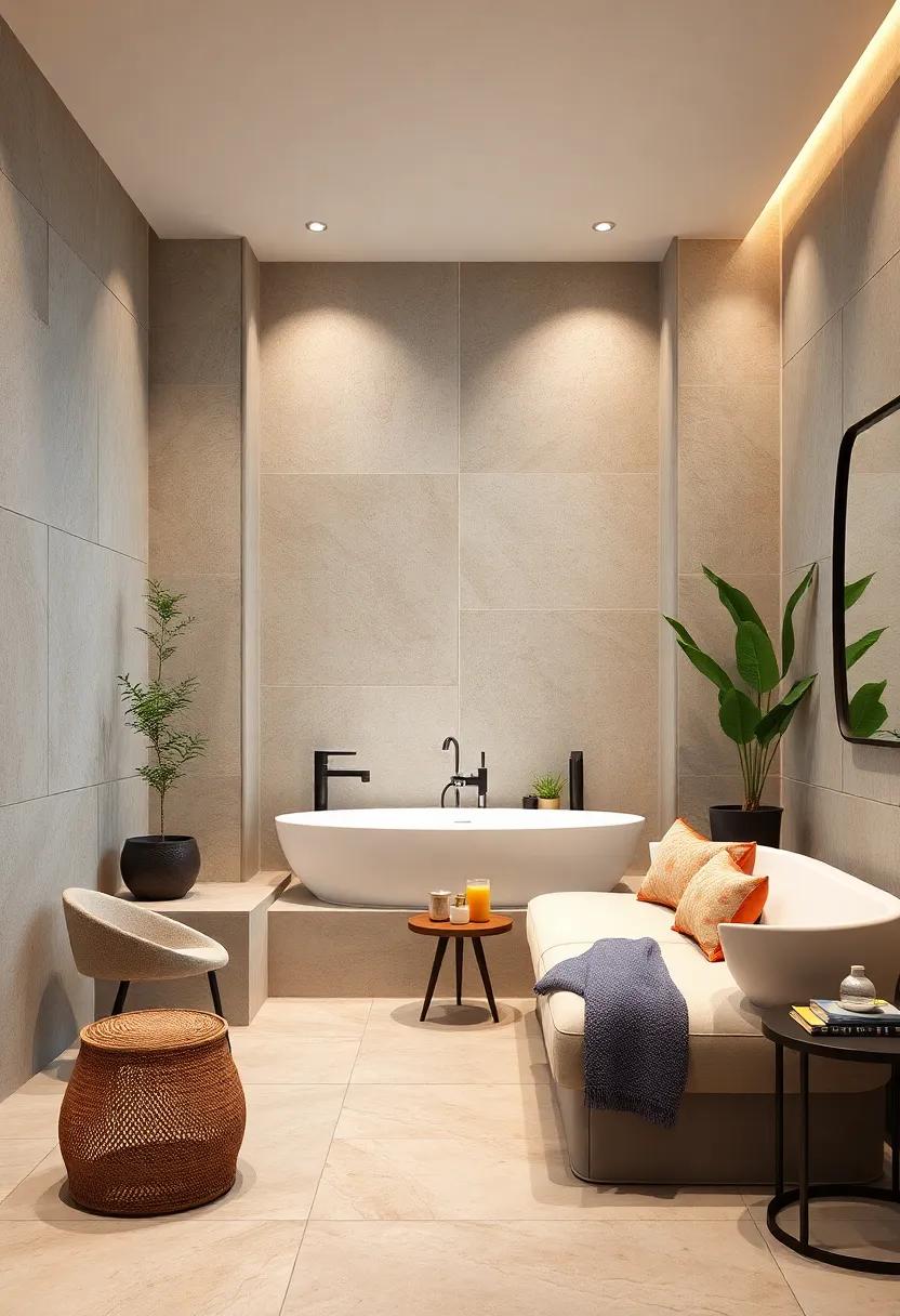 Create a designated‌ relaxation corner with plush seating, perfect for unwinding after a long day