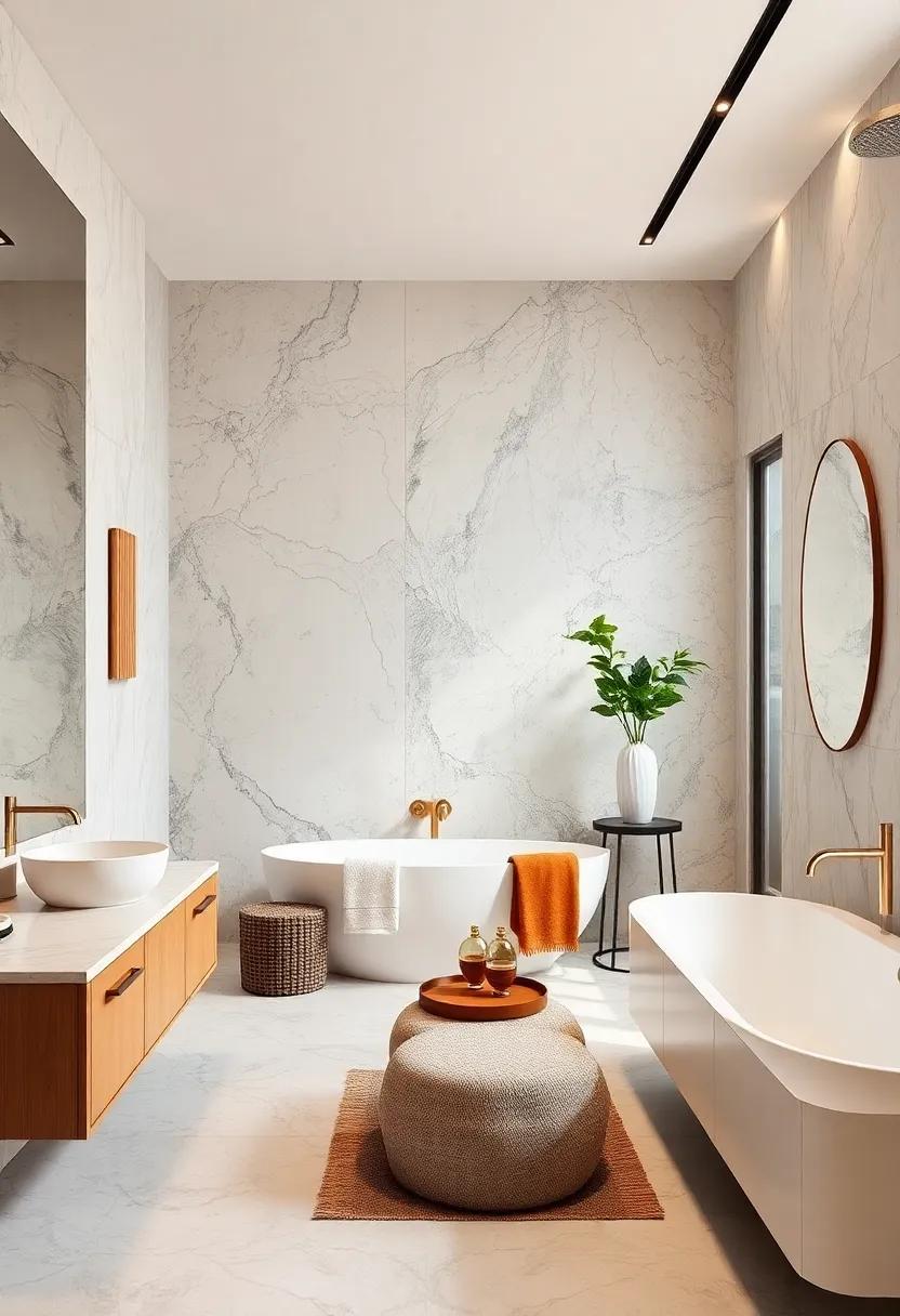 Opt for a bold wallpaper or mural that adds character and sophistication to an or else understated room