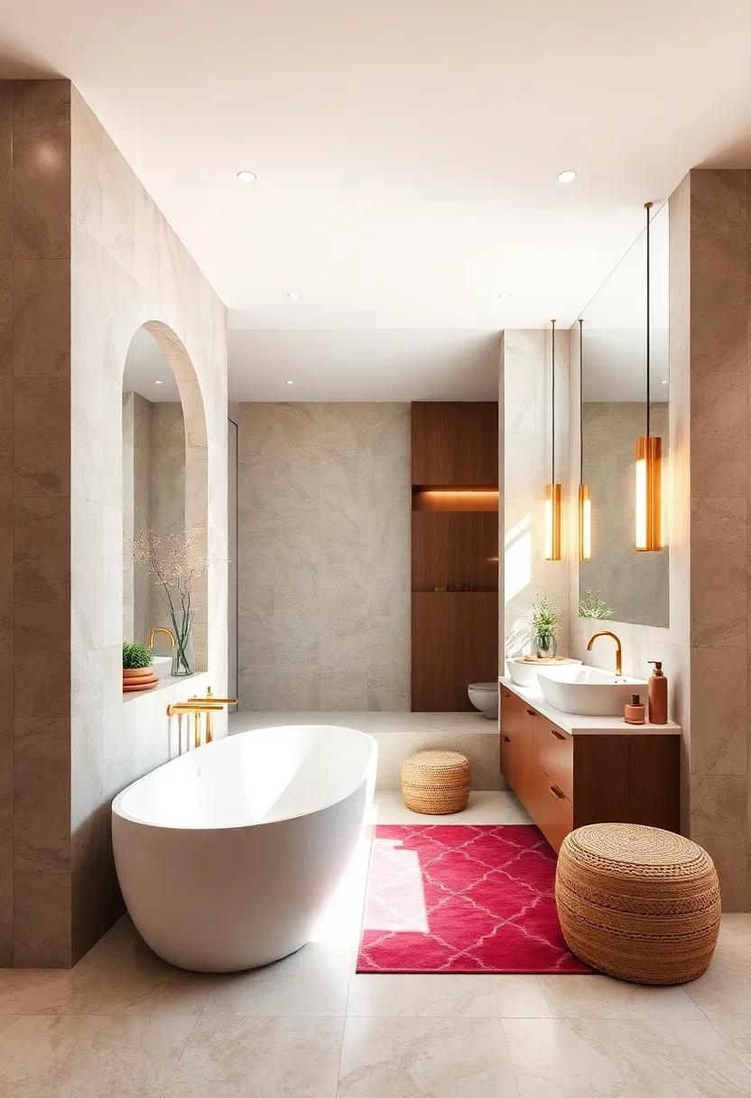 Use oversized mirrors to create an illusion⁢ of space while enhancing the light in your bathroom