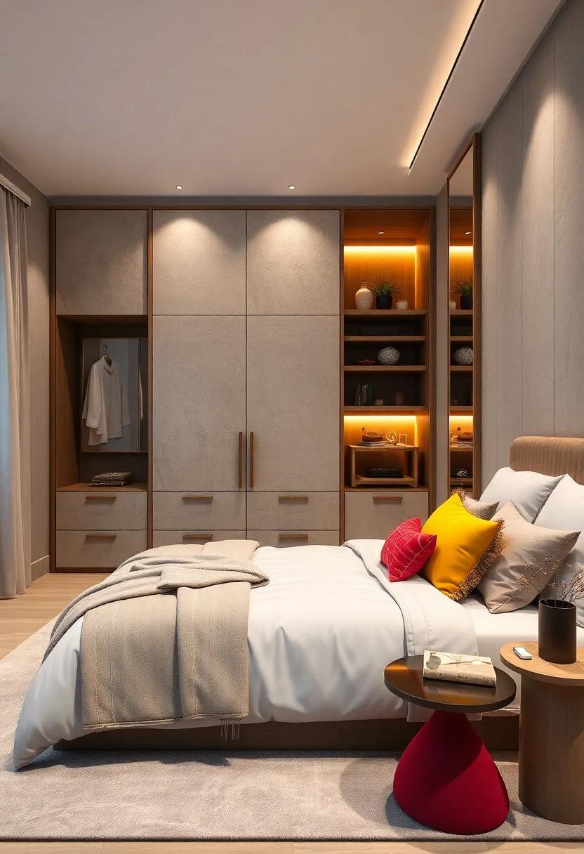 Color Pop ‍Accents: Inject personality into your ‍space with wardrobe cabinets that ⁤include vibrant accents or bold ‍colors without overpowering the overall design