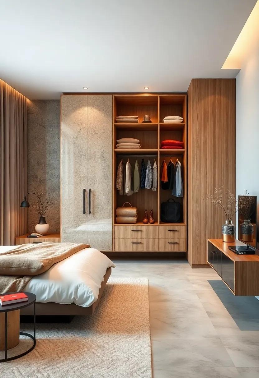 Floating Wardrobe: Achieve an illusion of space with a‍ floating wardrobe that uplifts‌ your bedroom's design, providing stylish storage while​ keeping the floor ⁣clear and airy