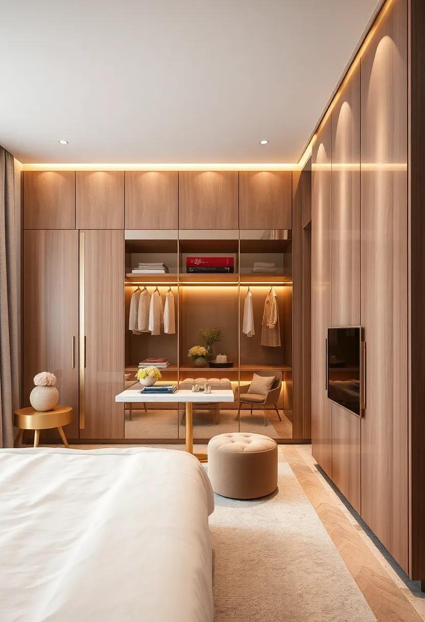 modern ‍Metallics: Infuse a contemporary twist into⁣ your wardrobe‍ design ​with brushed‌ gold or chrome accents, creating a chic ​and ⁤sophisticated look that shines