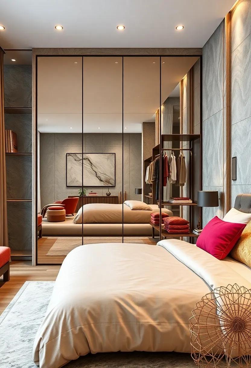 Opulent Mirrored Finish: Reflect extravagance ⁢with a wardrobe ‍featuring ‌a mirrored exterior, instantly adding depth and light to your ​bedroom while showcasing your fashionable wardrobe