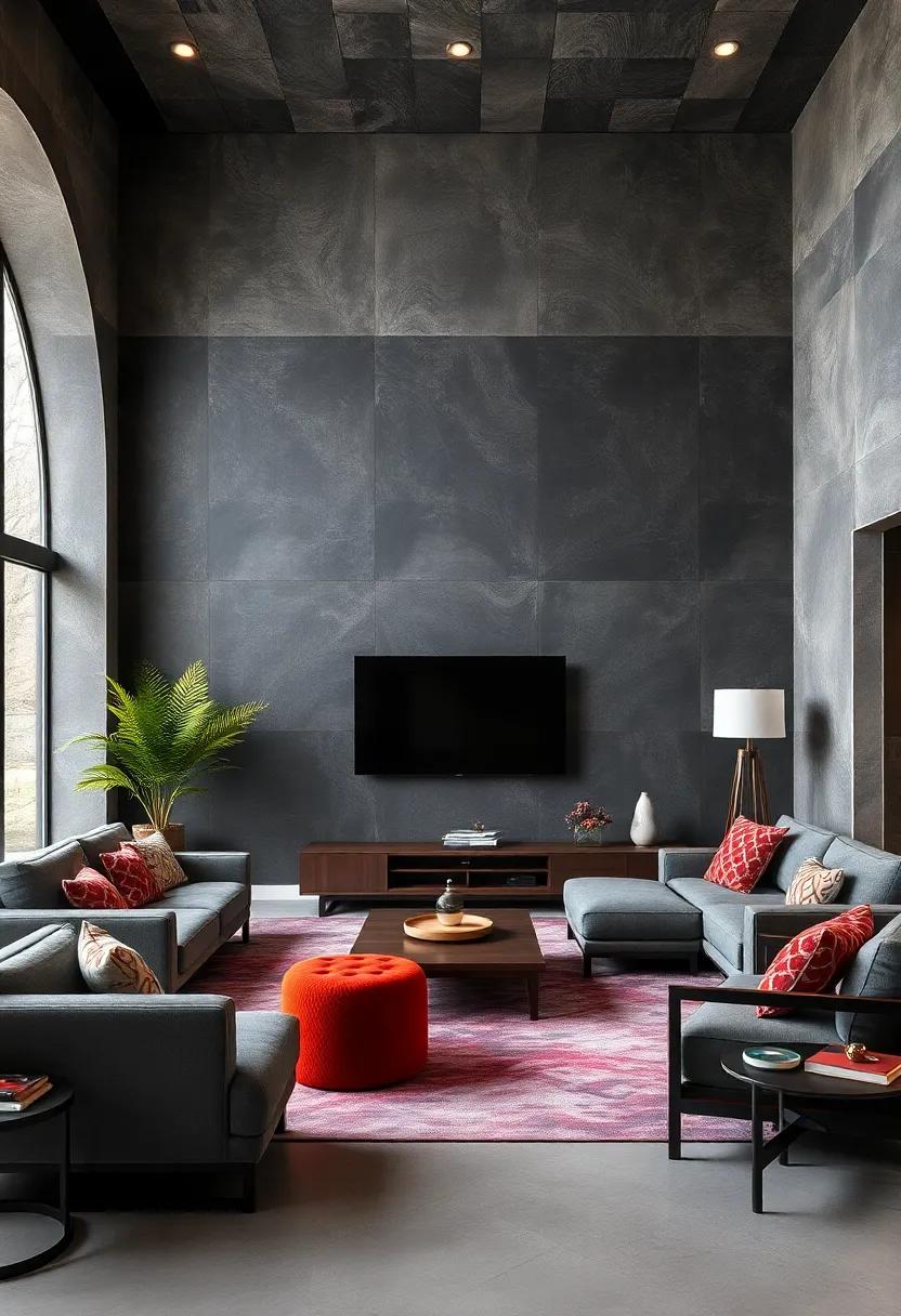 Mix‍ and‍ Match: Pair deep gray upholstery ⁢with soft ⁤rosewood ‍side tables for a balanced and⁤ dynamic design that feels both modern and inviting