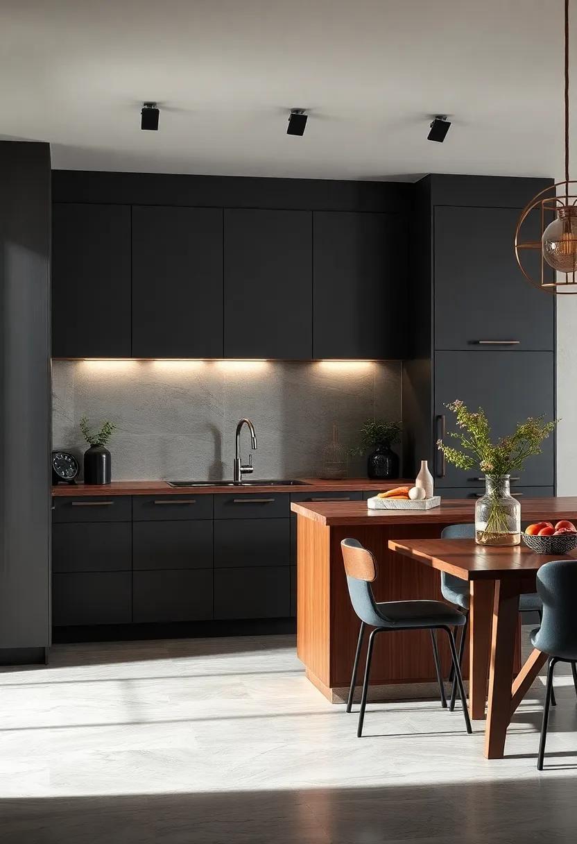 Minimalist Kitchen ⁢accents: ​Opt for deep gray cabinetry ⁢and pair it with rosewood countertops for a sleek yet welcoming culinary space